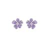 Nuevos Pendientes de Flor de Iris para Mujer Lujo Ligero Explosivo de Alta Gama Combinable Otoño e Invierno Pendientes Elegantes a la Moda Simples