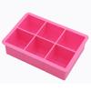 Bandeja de Hielo de Silicona Personalizada de 6 Celdas Celdas Grandes Caja para Suplementos Alimenticios Silicona Seis Conectadas Bola de Hielo Molde de Silicona para Cubitos de Hielo Cuadrados Molde para Cubitos de Hielo