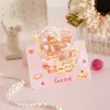 Dia das Crianças Desenho Animado Doce 3D Cartão de Cumprimentos Criativo Loja de Flores para Crianças Desejos de Aniversário para Confeitar Mensagem Simples Cartão Pequeno