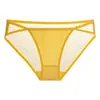 Moda sexy talle bajo satén sedoso encaje de mujer malla lunares tentación cómoda ropa interior bragas transparentes secado rápido