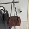 Bolso de hombro tipo tote coreano con estampado de leopardo transfronterizo, estilo simple y elegante 2026, de gamuza sintética, nueva gran capacidad, a la moda