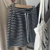 Shorts de Verão Esportivos Novos Soltos Cintura Alta Emagrecimento Finos Cintura Alta Listrados Casuais Perna Larga Emagrecimento Versátil Listrados