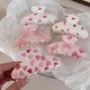 Nuevo pasador de pinza impreso dulce y versátil estilo coreano, pasador de pelo simple de alta gama para mujer, venta al por mayor desde el fabricante