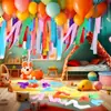 Fitas de papel crepom, fitas coloridas, decorações de jardim de infância para o Dia das Crianças, fundo de quadro-negro de sala de aula escolar, decorações de aniversário, franjas