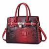 Bolsa Platino Patrón Cocodrilo Comercio Exterior Moda Mujer Portátil Bolso de Mujer Bolso Grande Moda Europea y Americana Bolso de Hombro para Mujer