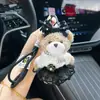 Lindo Colgante de Llavero de Oso con Falda de Gasa de Peluche, Llavero Adorable de Muñeca para Coche, Colgante Creativo Nuevo de Muñeca Mariposa para Bolso
