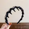 Diadema de estilo de cabello para la frente de caña alta 2026, versátil con dientes para un agarre antideslizante, diadema para lavarse la cara, colección de accesorios para el cabello para mujeres