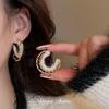 Pendientes de plata para mujer, estilo coreano, con explosiones en vivo, de alta gama y de lujo.