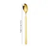 Colher de Aço Inoxidável 316L Cabo Quadrado Simples Garfo para Macarrão Cabo Longo Colher para Sorvete Colher para Mexer de Uso Duplo Garfo para Bolo e Frutas Colher de Restaurante Ocidental