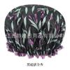 Gorro de Ducha Impermeable de Doble Capa de Satén Peva Estampado Gorro de Ducha para Mujer Sombrero para Adulto Venta al Por Mayor de Fábrica Amazon Nuevo Estilo