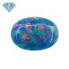 Huagang Gema Forma de Huevo ÓPALO Sintético Piedra en Bruto Cara ÓPALO Artificial Oval Fondo Plano OP01