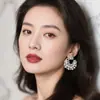 Aretes de Perla Plata 925 Elegantes Gama Alta Estilo Dama Dulce Aro Asimétrico Diamante Aretes de Perla Pesados