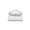 Bolsa de Ombro Mini Kelly de Couro Genuíno Transfronteiriça com Estampa de Palmeira, Bolsa de Mão Feminina Versátil e Moderna de Luxo Leve