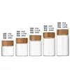Latas de Chá Personalizadas 47 com Tampa de Bambu, Frascos para Pó de Ervas e Insetos, Frascos Transparentes para Chá Aromatizado, Frascos Selados à Prova de Poeira para Embalagem de Contas de Buda