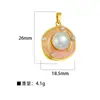 Pingente para Mulheres Estilo Pintura a Óleo Jardim de Monet Pingente Redondo de Flor para Mulheres Moda Elegante Simples Corrente para Clavícula Pingente Atacado