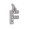 [Procesamiento Personalizado] Colgante de Acero Inoxidable con Incrustaciones de Diamantes de 26 Letras Estilo Europeo y Americano Transfronterizo para Collar y Pendientes DIY Accesorios Hechos a Mano