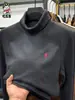 Capa base térmica de cuello alto para hombre, Otoño e Invierno, Engrosada, Cálida, Doble cara de forro polar, Sudadera interior, Doble cuello, Camiseta de manga larga para hombre