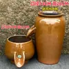 Tanque de cerâmica estilo japonês retrô, filtrante, oxigenante, para paisagismo de pátio, método antigo, para uso em hotel