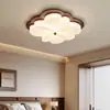 Luminária de Teto Aconchegante Estilo Vintage com Proteção Ocular de Espectro Total para Quarto Principal na Cor Nogueira com Design Floral para Quarto de Crianças e Estudo