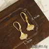 Collar y Anillo de Hoja de Ginkgo Chapados en Oro de 18 Quilates Transfronterizos Japoneses, Coreanos, Europeos y Americanos, Elegante y Sencillo, Joyería de Lujo Ligero de Gama Alta