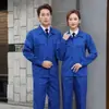 Conjunto de ropa de trabajo para primavera y otoño, resistente al desgaste y a la suciedad, ropa de protección laboral abotonada para fábricas, obras de construcción, reparación de automóviles, personalizable con logo