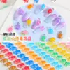 Decorações de Desenho Animado para Nail Art Tartaruga Colorida Luminosa Fofa Item Quente de Celebridade da Internet Pedras Strass para Unhas de Resina Macaron Gelatina 3D