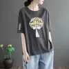 Artículos de superávit de comercio exterior transfronterizo, camisetas nuevas de manga corta estilo chino de marca famosa para comercio exterior para mujeres, damas y madres, tops modernos estilo chino que reducen la edad