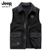 Otoño 2023 Nuevo Chaleco Casual Grueso de Forro Polar para Hombre Talla Grande Bolsillo de Parche Solapa Top 0707