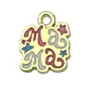 Accesorios DIY Colgante Redondo Impreso Feliz Día de la Madre Collar de Aleación Colgante Llavero Etiqueta de Joyería Transfronteriza