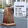 Cono de Estacionamiento Cono de Helado Bloqueo Vial Acero Inoxidable Espacio de Estacionamiento Pilote Señal de Advertencia Cono Triangular Cubo de Estacionamiento