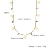 Collar Colgante de Moda Simple Estilo Coreano Trébol de Cuatro Hojas Diamante Arcoíris Acero Inoxidable Chapado en Oro de 18K Joyería Linda para Mujeres