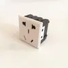 Porta protetora de embutir em caixa 10A tomada de cinco furos duas/três furos à prova d'água à prova de respingos e poeira tomada de energia de 5 furos preta