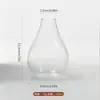 Vaso de Vidro Simples Estilo Europeu, Recipiente Hidropônico Transparente para Flores, Decoração de Mesa, Artesanato Decorativo, Enfeites para Rack de TV