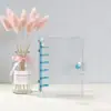Cuaderno de hojas sueltas transparente A5A6A7 hebilla única cubierta suave de PVC engrosado con purpurina de color estrella y arena líquida para estudiantes