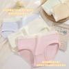 Ropa interior sencilla de color sólido para niñas, algodón transpirable con entrepierna, cintura media, ropa interior de algodón, estudiantes, señoras, calzoncillos de algodón puro