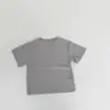 Conjunto de Roupa de Verão para Bebês Meninos e Meninas, Várias Camisetas Lisas e Calças Anti-Mosquito Conjunto de Duas Peças, Roupas de Bebê da Moda para Passeios