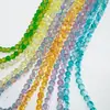 Grânulos Florais de Vidro Estourado 8mm Grânulos Gradiente Bicolor Pulseira de Contas Artesanal DIY Pulseira de Contas de Vidro Estourado Semi-Acabada