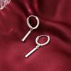 Aretes Largos de una Palabra para Mujer Coreanos Elegantes Ropa de Trabajo Sencillos Populares Moda Nicho Ins Diseño Geométrico Aretes