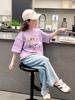 Camiseta Manga Curta Boneca Estéreo Infantil Estilo Coreano Tops Infantis Grandes Tops Infantis Meninas Novo Estilo Verão 2025