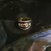 Collar Estilo Nuevo con Incrustación de Piedra Estilo Turco y Patrón de Hierba Tang, Set de Joyería Personalizado de Moda Unisex Vintage