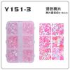 Joias para Nail Art Transfronteiriças Caixa com 6 Compartimentos Lantejoulas para Nail Art Materiais DIY Artesanais para Crianças Coração Estrela de Cinco Pontas Estrela Cruzada