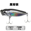 Set de Señuelos de Superficie tipo Crawler de 7 cm / 8.5 g con Perlas de Acero Integradas para Lubina y Róbalo
