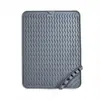Tapete de Drenagem Multifuncional de Silicone, Tapete Antiderrapante, Tapete Isolante de Mesa Resistente a Altas Temperaturas, Tapete Retangular para Mesa Doméstica de Cozinha