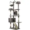 Rascador para gatos, casa para gatos, árbol para gatos, poste rascador de sisal integrado, plataforma de salto estilo villa, torre grande para gatos, ahorrador de espacio, juguete y accesorios para gatos
