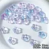 Contas de ameixa esmaltadas, roliças, de 14mm com furos horizontais, esculpidas em ambos os lados com desenhos de flor de cerejeira de cinco pétalas, materiais para artesanato DIY para pulseiras e colares