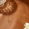 Corrente clavícula universal de aço titânio 45cm, corrente ajustável, colar de aço inoxidável, joias DIY de silicone, acessórios de pingente de contas