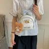 Estilo Menina Desenho Animado Academia Novo Alto Valor 2026 Feminino Laço Doce Mochila Bolsa Escolar Bolsa de Ombro Duplo Fofo