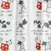 Cortina de Baño de Gato de Dibujos Animados Gruesa Impermeable Cortina de Ducha de Tela Peva Venta al por Mayor