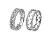 Anillos de Moda Hip-Hop Europeo y Americano, Diseño de Encaje de Doble Capa, Anillos de Moissanita Estilo Tiktok para Hombres y Mujeres