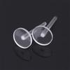 Accesorios para Pendientes DIY Pasadores de Oreja de Plástico Tachuelas Planas para Oreja Transparentes Simples Invisibles Materiales para Pendientes de Resina